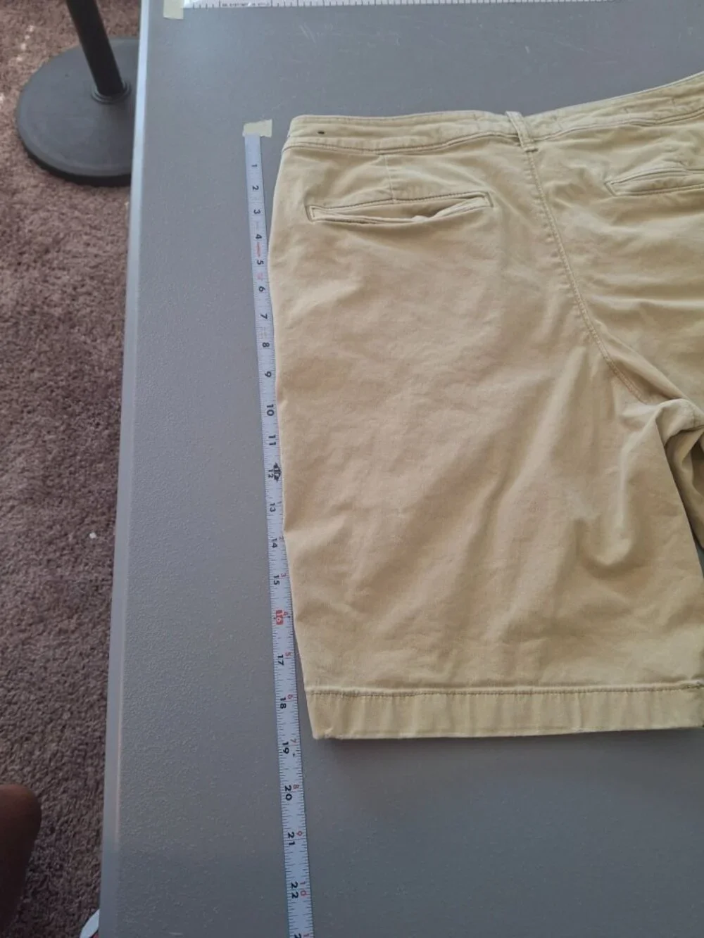 Hollister Epic Flex Shorts Mens 33 Khaki Tan Classic Fit Chino Preppy Casual